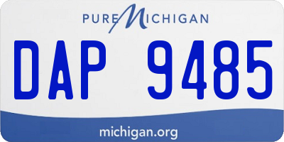 MI license plate DAP9485