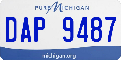 MI license plate DAP9487