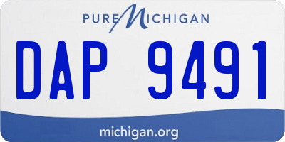 MI license plate DAP9491