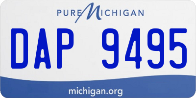 MI license plate DAP9495