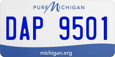 MI license plate DAP9501