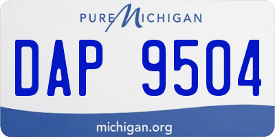 MI license plate DAP9504