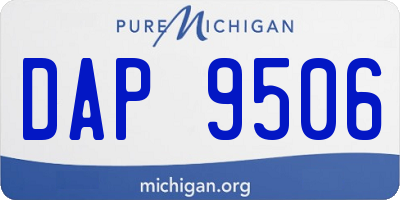 MI license plate DAP9506