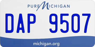 MI license plate DAP9507