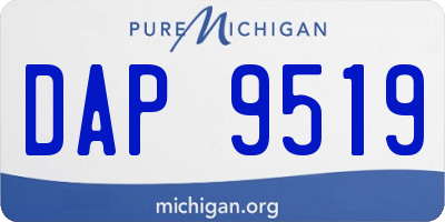 MI license plate DAP9519