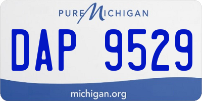 MI license plate DAP9529