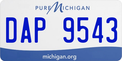 MI license plate DAP9543