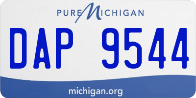 MI license plate DAP9544