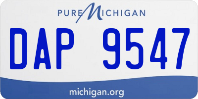 MI license plate DAP9547