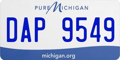 MI license plate DAP9549