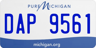 MI license plate DAP9561