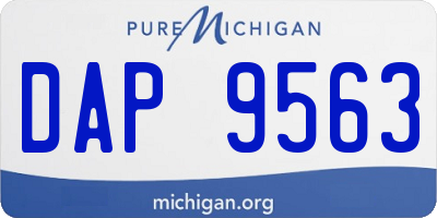 MI license plate DAP9563