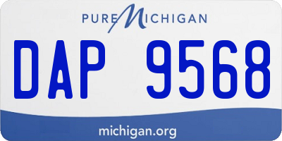 MI license plate DAP9568