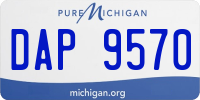 MI license plate DAP9570