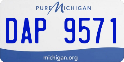 MI license plate DAP9571