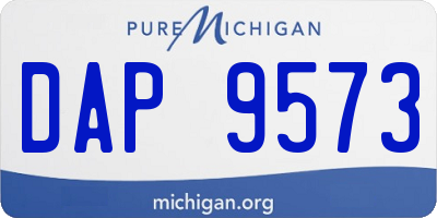 MI license plate DAP9573