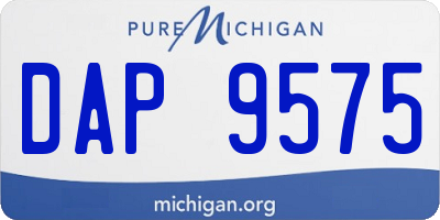 MI license plate DAP9575