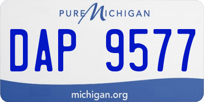 MI license plate DAP9577
