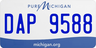 MI license plate DAP9588