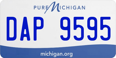 MI license plate DAP9595