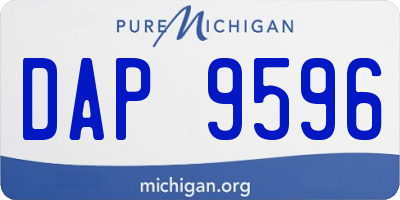 MI license plate DAP9596