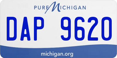 MI license plate DAP9620