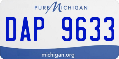 MI license plate DAP9633