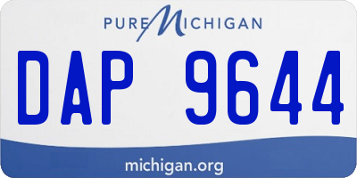 MI license plate DAP9644