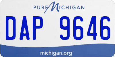 MI license plate DAP9646