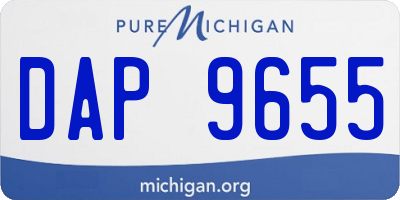 MI license plate DAP9655