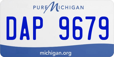 MI license plate DAP9679
