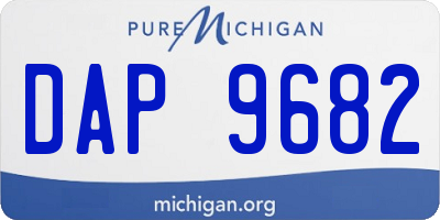 MI license plate DAP9682