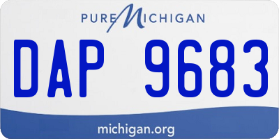 MI license plate DAP9683