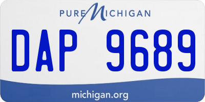 MI license plate DAP9689