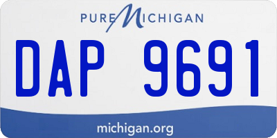 MI license plate DAP9691