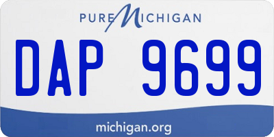 MI license plate DAP9699