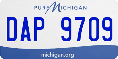 MI license plate DAP9709