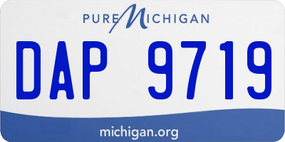 MI license plate DAP9719