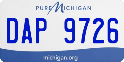 MI license plate DAP9726