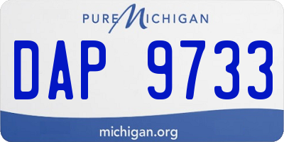 MI license plate DAP9733