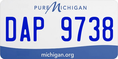 MI license plate DAP9738