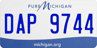 MI license plate DAP9744