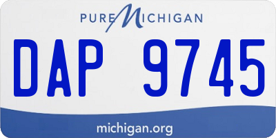 MI license plate DAP9745