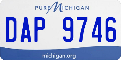 MI license plate DAP9746
