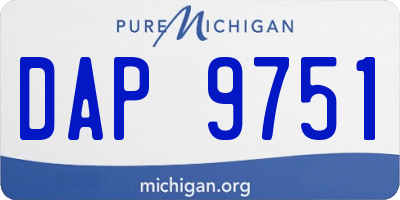 MI license plate DAP9751