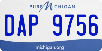 MI license plate DAP9756