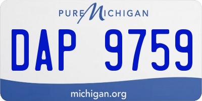 MI license plate DAP9759