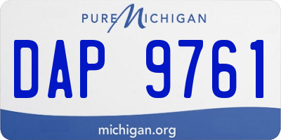 MI license plate DAP9761