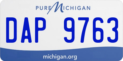 MI license plate DAP9763