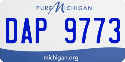 MI license plate DAP9773